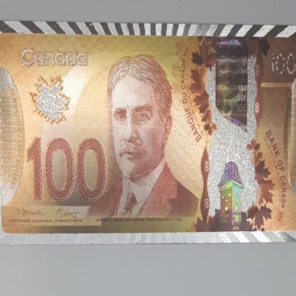 🛍 Gold And Silver Tone Canadian One Hundred Dollar Bill Playing Cards 54 Cards - Picture 4 of 5